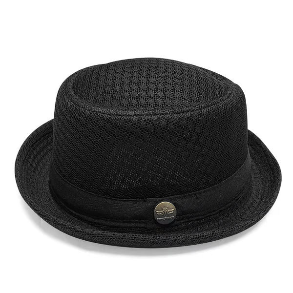 Blijf Koel & Stijlvol met deze Trendy Mesh Pork Pie Hoed! 🧢🌬️✨