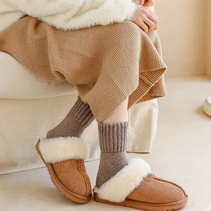 🧦 Warme Wollen Sokken in Middenhoogte