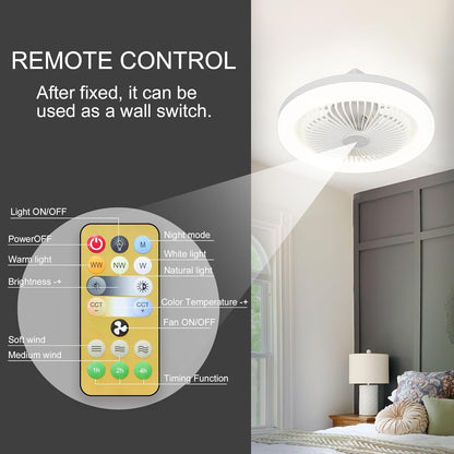 Intelligente Afstandsbediening Led Aromatherapy Fan Light