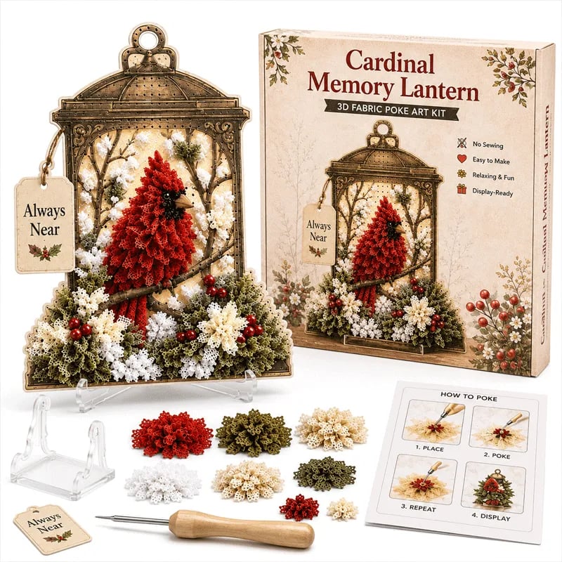 🔥UITVERKOOP🔥🕊️ 3D-souvenir-lantaarnpakket van stof ‘Always Near’ (om te beschilderen) 🐦