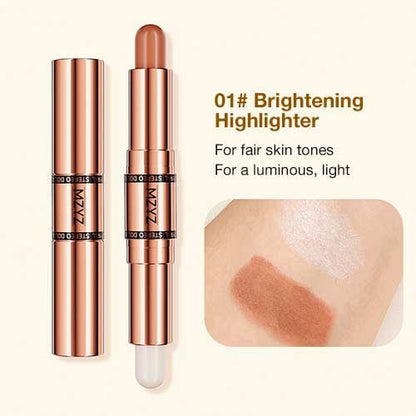 Double Head Makeup Stick-Highlighter & Contour-Snelle en eenvoudige bediening voor beginners, make-up als een professional