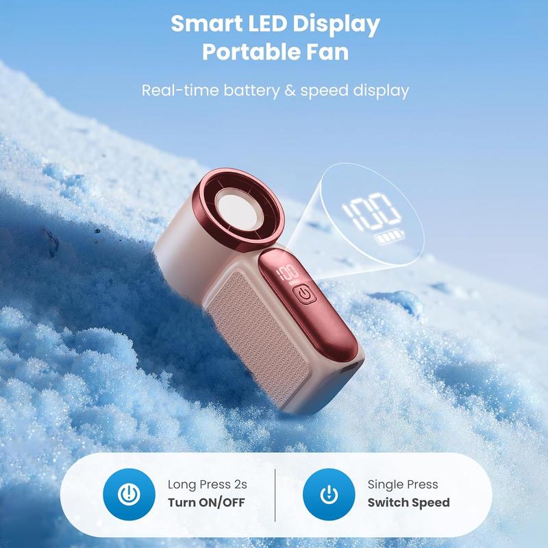 ❄️ Mini Handventilator met LED Display – Krachtige Verkoeling Altijd Binnen Handbereik 🌬️✨