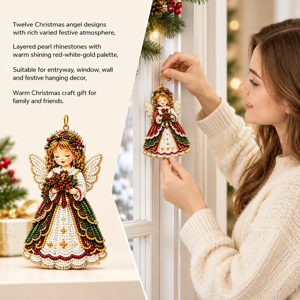 🎄Kerstversiering van acryl met strasssteentjes, sprankelende DIY-kerstdecoratie