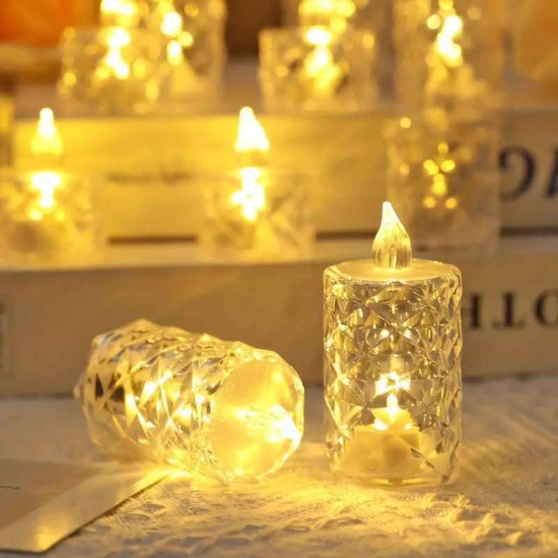 Vlamloze lamp in kristal