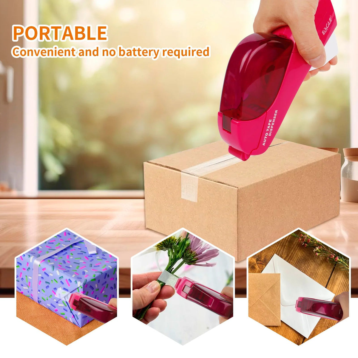 ✂️📦 Automatische Tape Dispenser – Pak In Met Eén Hand!