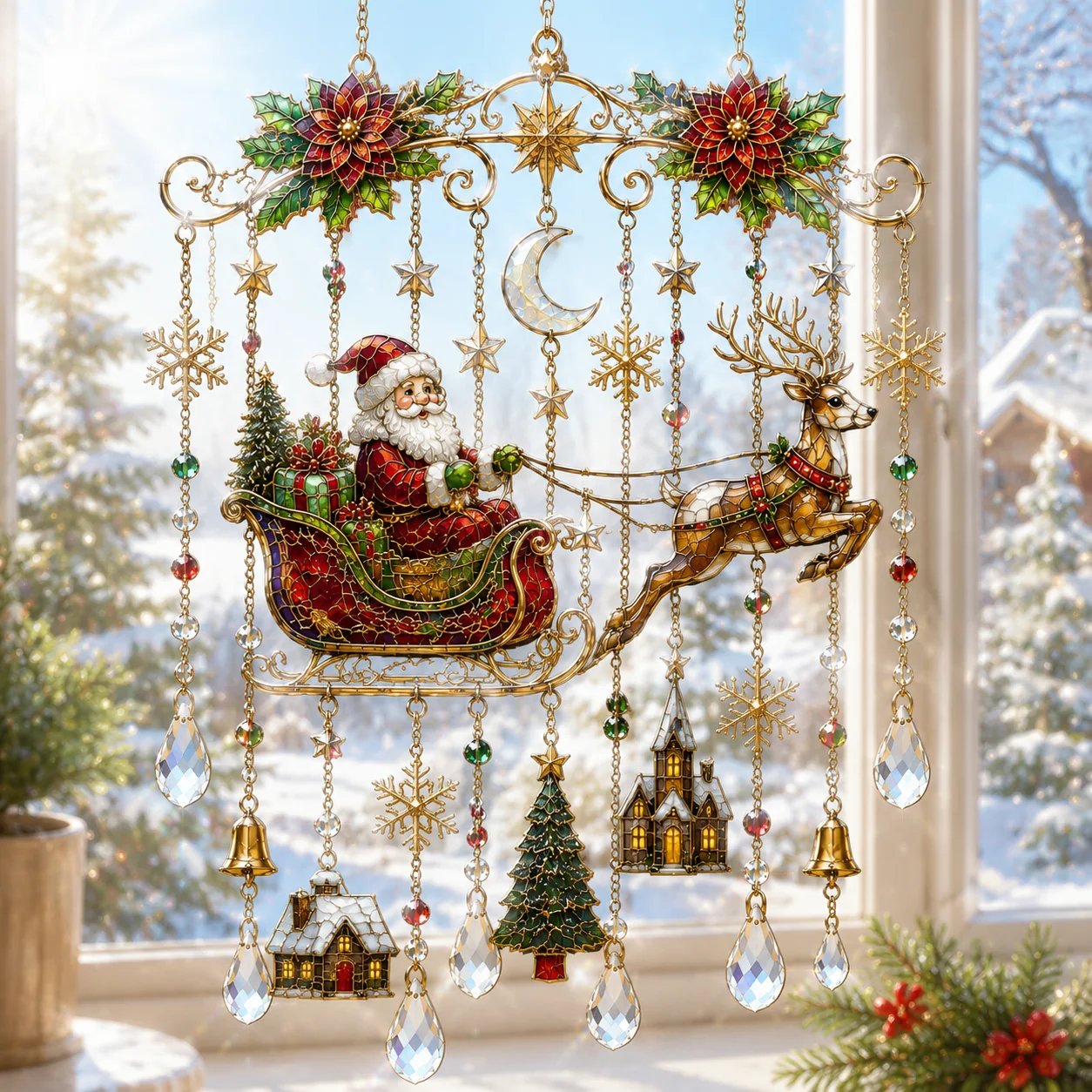 🌟 Elegant Christmas Glass Bell – Een Tijdloze Kerstdecoratie Vol Warmte! 🎄🔔