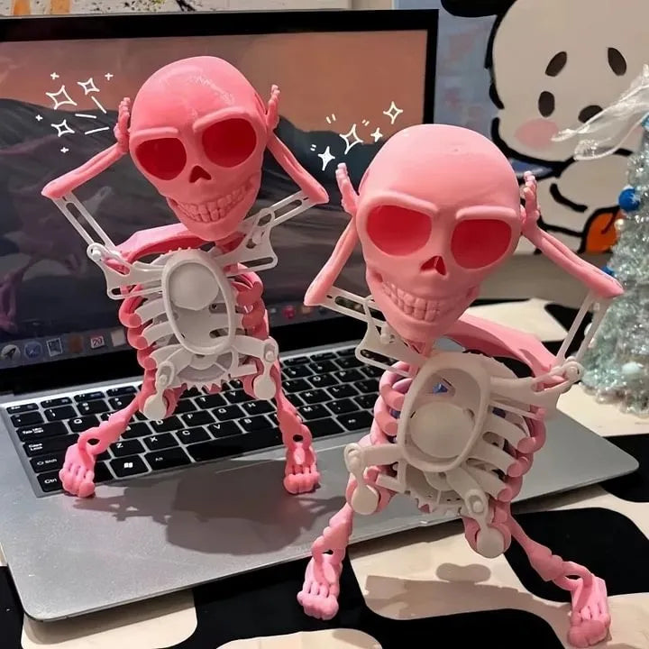Laat Je Bureau Dansen met Schattige Skeleton Vibes! 🕺💀✨