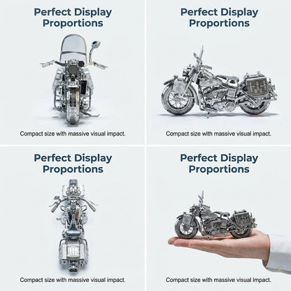 🔥SPECIALE AANBIEDING🔥Zilveren 3D-metalen motorfiets-bouwpuzzel