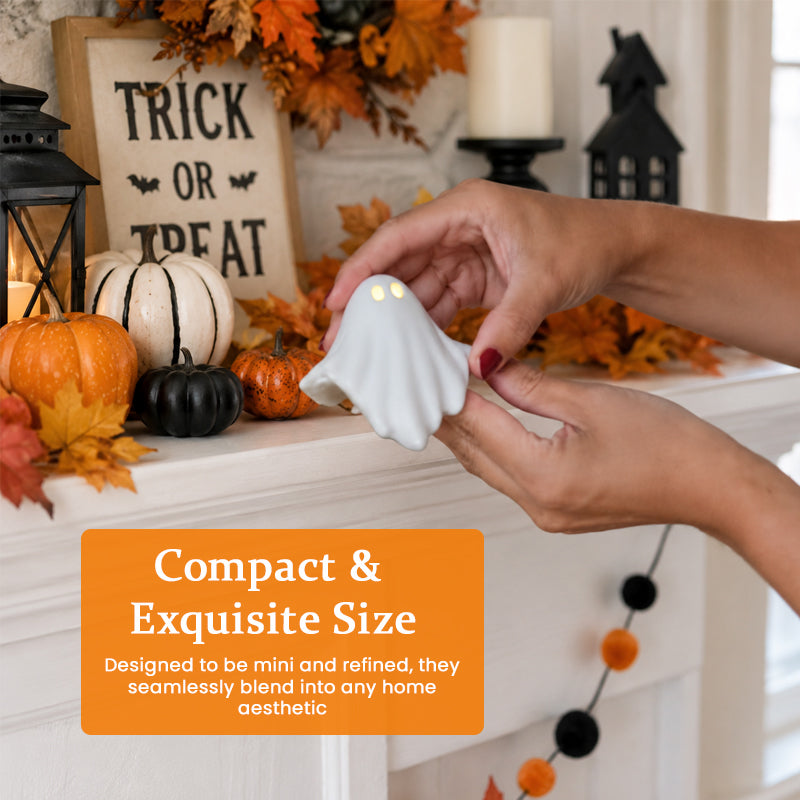 👻✨ Lichtgevend spookje als decoratie — breng alvast een gezellige Halloween-sfeer in huis! 🕯️🎃