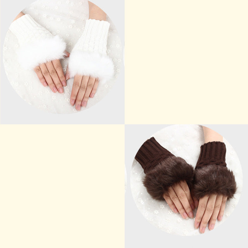 💕KOOP 1 KRIJG 1 GRATIS🔥 Fuzzy Zacht Gebreide Warme Vingerloze Handschoenen