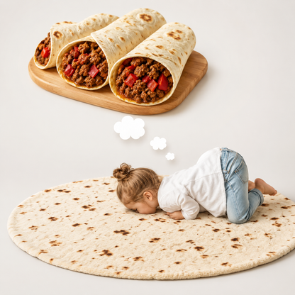 🍕 Realistische deken met voedselmotief | Gezellige deken met pizza-, donut- en tortillamotief 🍩🌯