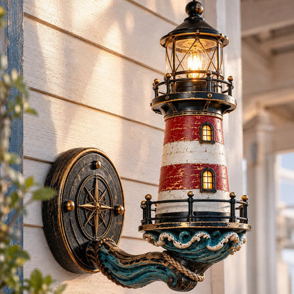 ⚓✨ Vintage Kust Vuurtoren Wandlamp – Breng de Zee in Huis!