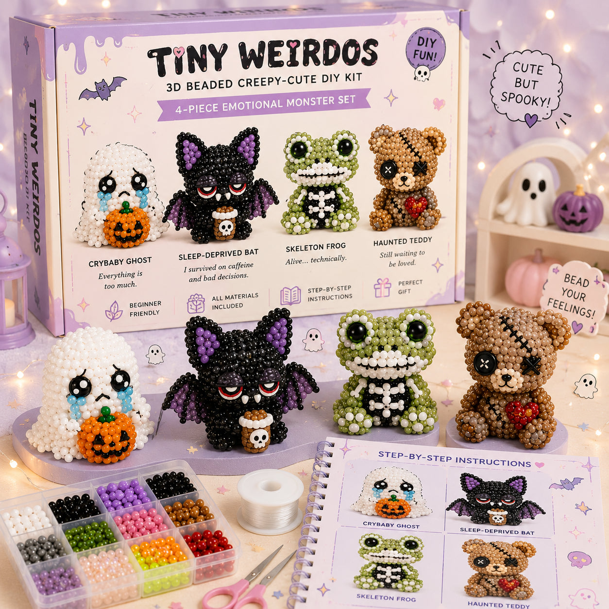 Creëer Magische Werelden Eén Kraal per Keer! 🧶🐉✨ 3D-kralen: dieren & fantasie - doe-het-zelfcollectie
