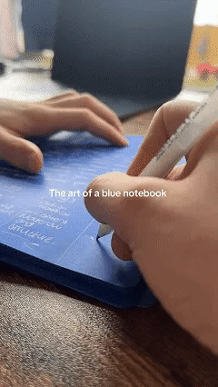 📘 Notedfy Think Blue-notitieboekje – Een andere pagina voor betere ideeën 💙