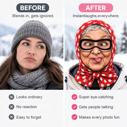 😂🎿 Grappige Oma Skimuts – Gegarandeerd Lachen op Elk Feestje!