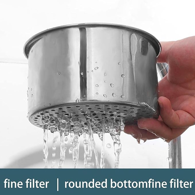 Zwaanvormige roestvrijstalen waterfilterkorf