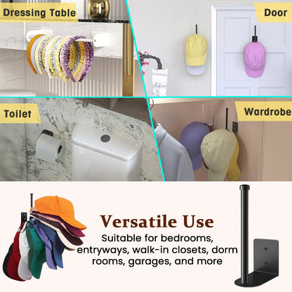 🧢✨ Boorvrije aan de muur gemonteerde hoedenhouder – Zelfklevende organizer voor baseballpetten 🧢📦