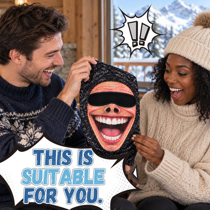 😂❄️ Grappig gezichtsmasker voor ski's – Hilarische bivakmuts voor de winter en het skiën !🎿