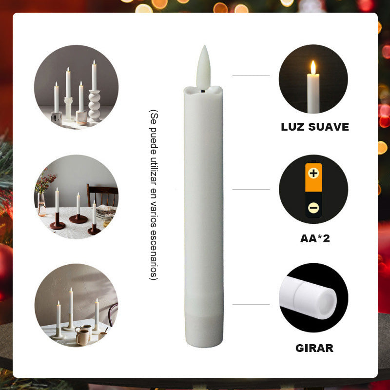 🎄Kerstspecial 🔥 6 LED-raamkaarsen zonder verlichting