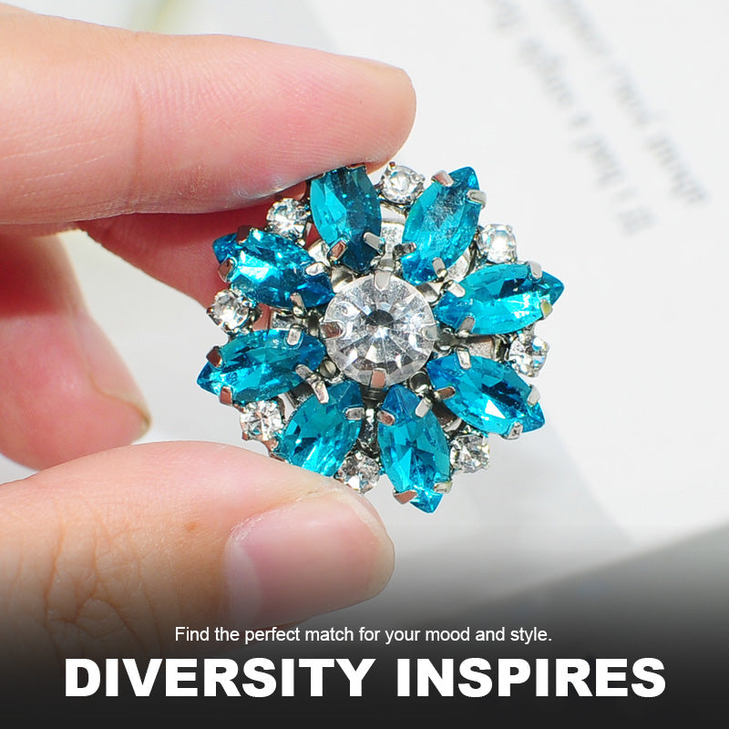 Gebloemde diamanten mouwknopen