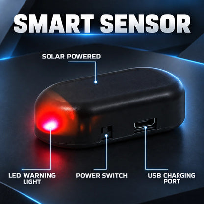 Solar-Powered Car Anti-Theft Warning Light with LED Flash