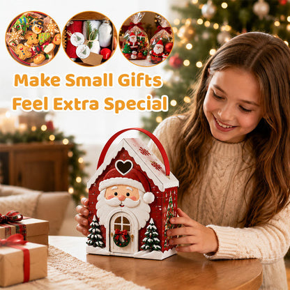 🏡🎁 Kersthuisje-cadeaudoos – 3D-cadeaudoos met feestelijke snoepjes en koekjes 🍪