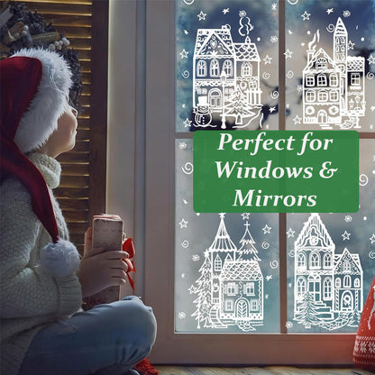 Christmas Village Window Decals