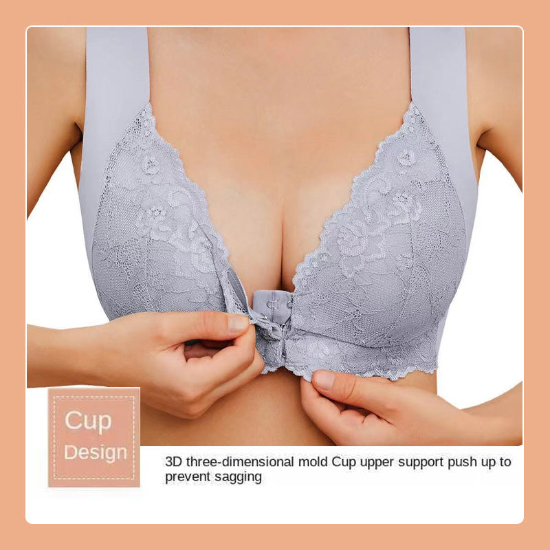 Voorste knoop dunne beha kant sexy lingerie