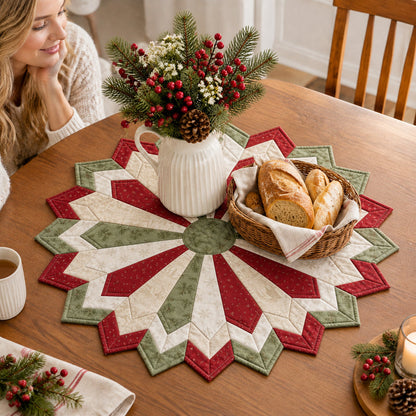 🎄🌺 Kerst Bloem Placemat – Houd Je Tafel Mooi & Droog!