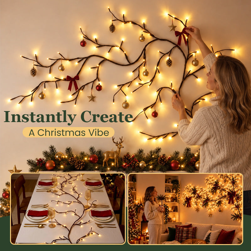 🌟🎅 Flexibele LED Boomtak – Warm & Feestelijk