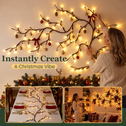 🌟🎅 Flexibele LED Boomtak – Warm & Feestelijk