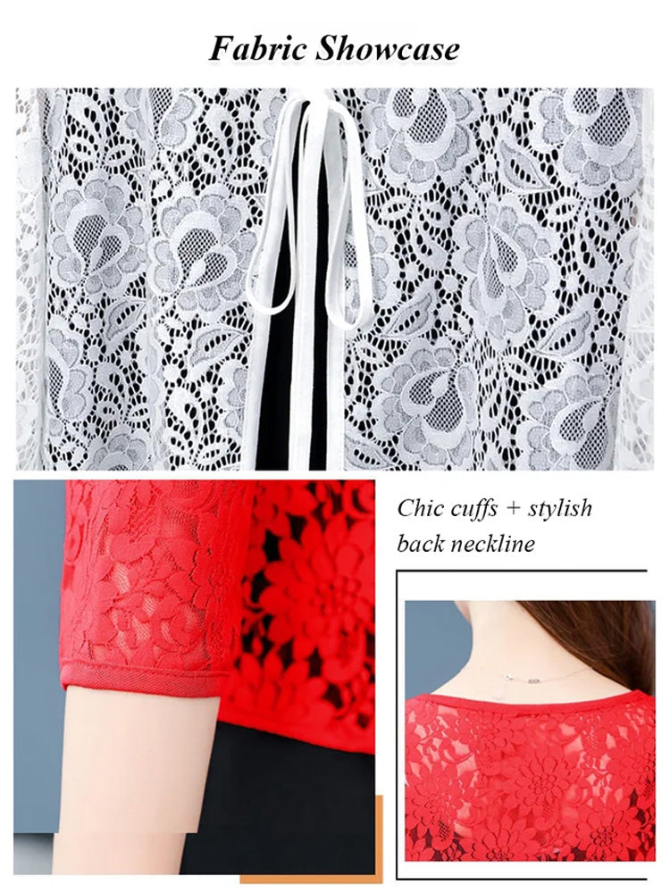 Uitgesneden Peplum Kant Bovenkleding