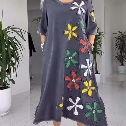 🔥2025 Nieuwe aankomst🌸Casual rok met ronde halslijn