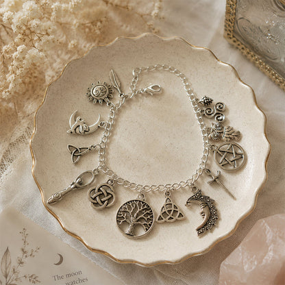 Mystieke vintage bedelarmband voor dames – Hemelse gotische boho-sieraden🔮✨