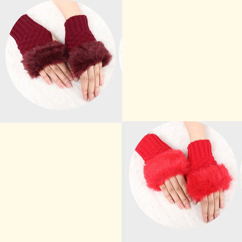 💕KOOP 1 KRIJG 1 GRATIS🔥 Fuzzy Zacht Gebreide Warme Vingerloze Handschoenen