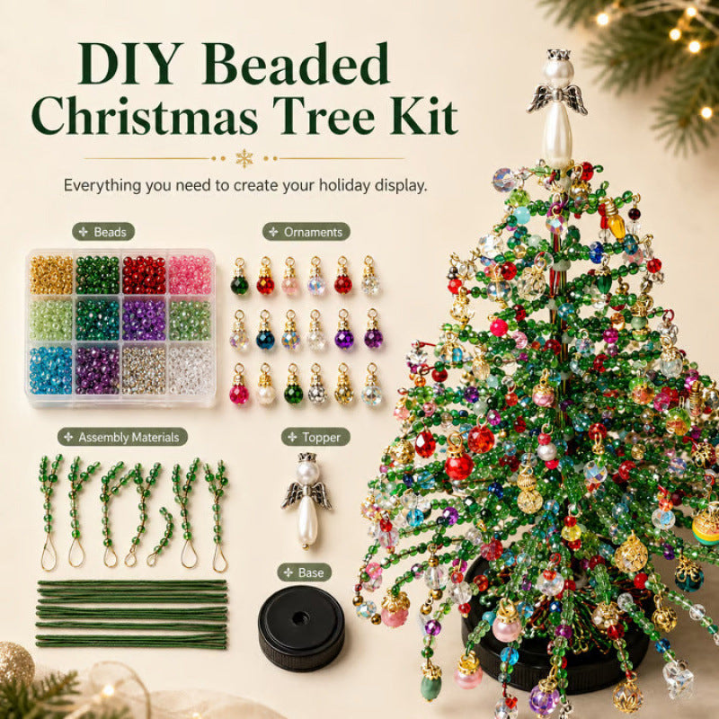 🎄 DIY Kralen Kerstboom Kit – Maak Jouw Eigen Sprankelende Kerstdecoratie! ✨🎁