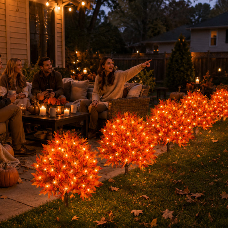 🍁✨ Verlichte herfst esdoorn – LED herfst kerstboomversiering 🎄💡