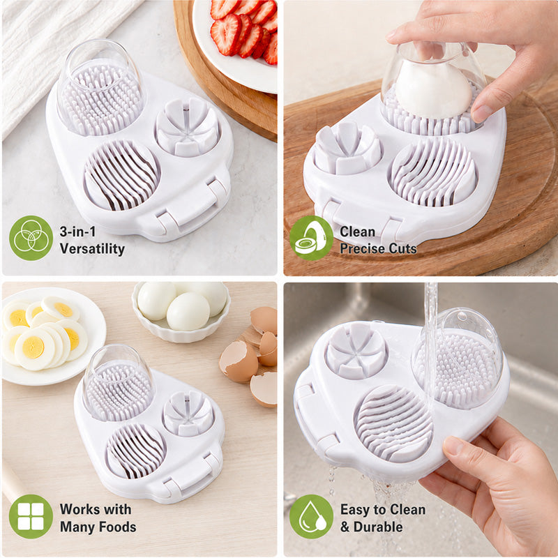 3-in-1 multifunctionele eier- en blokjessnijder – Perfect voor salades en garneringen 🥚🔪