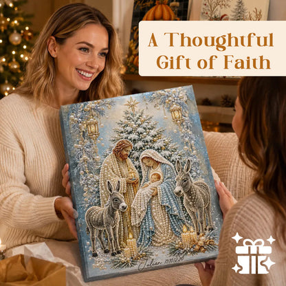 ✨🙏 Diamond Painting Kit met Kerststal | Jezus Christus Kerst Geloof Kunstdecoratie 💎🎄