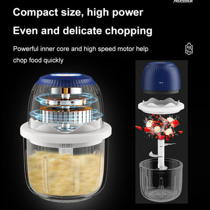 📢📢40% KORTING !! Draadloze Mini Elektrische Food Chopper – Snel, Stil & Super Handig! 🔪⚡