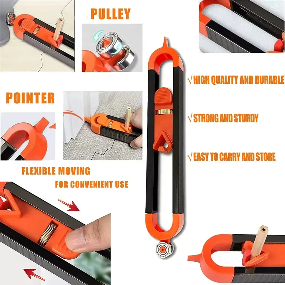 Contourmeter met kraspen, vergrendeling en potlood