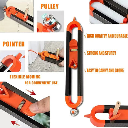 Contourmeter met kraspen, vergrendeling en potlood