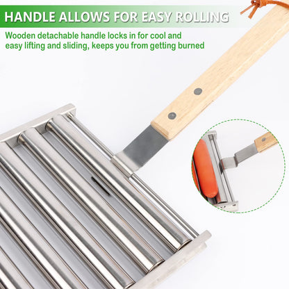 🔥Laatste dag: 49% KORTING - De Slimme Hotdog Roller voor Perfecte BBQ Resultaten! 🌭🔥🍖