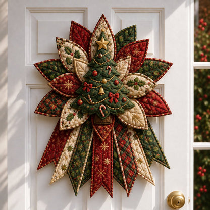 🎄DIY Quilted Christmas Patchwork Deurdecoratie Kit✨