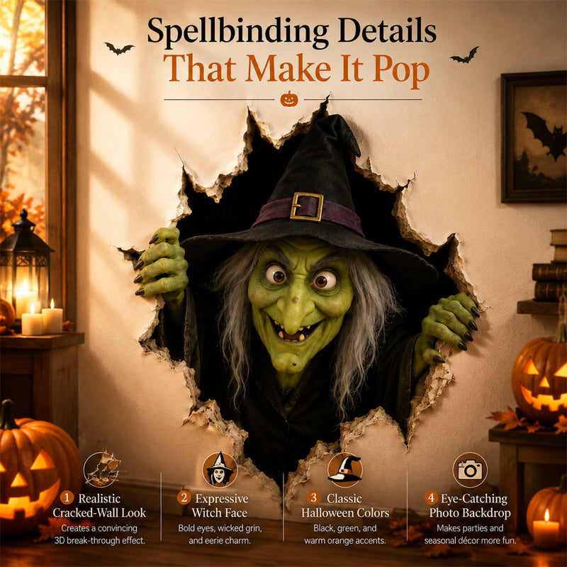 🎃👻 Halloween 3D Muursticker – Laat je Muur Tot Leven Komen! 🕷️