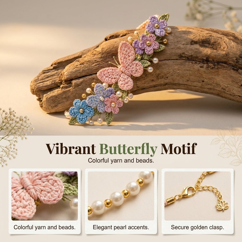 Handgemaakte Bloemen Armband DIY Set – Creatief & Ontspannend 🌸🦋✨