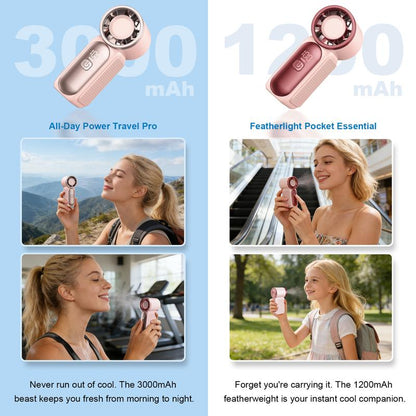❄️ Mini Handventilator met LED Display – Krachtige Verkoeling Altijd Binnen Handbereik 🌬️✨