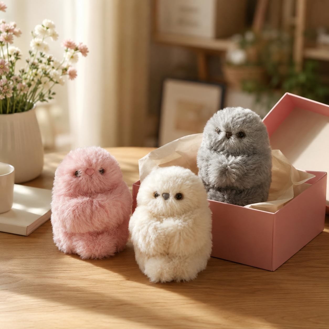 ✨Schattige AI-robotpop met verlegen en emotioneel gezelschap als tasbedeltje en knuffel👜 – Hij kan zingen, zijn hoofd draaien en leren praten🤖