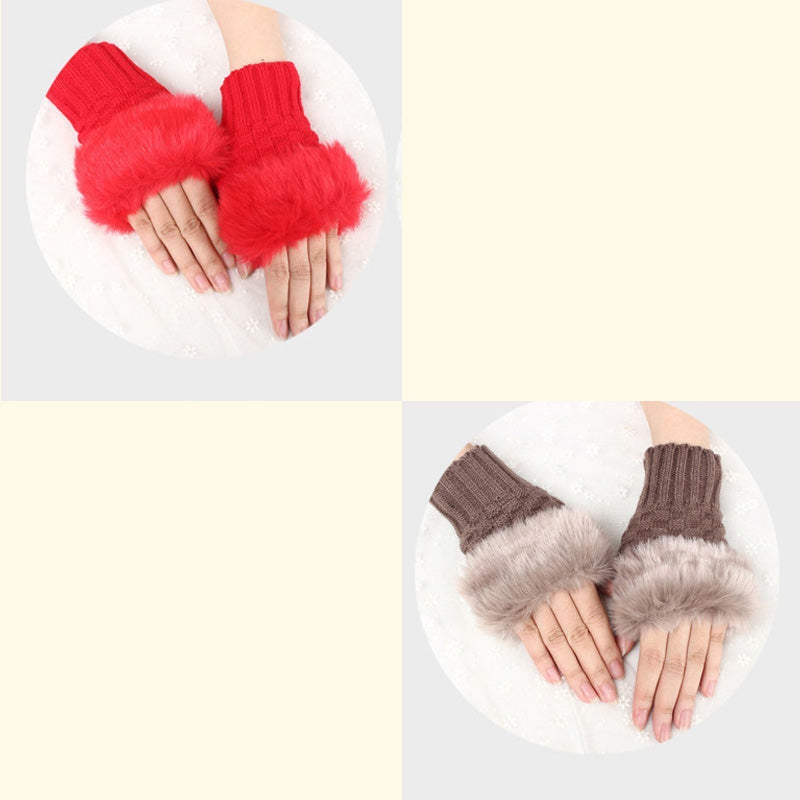 💕KOOP 1 KRIJG 1 GRATIS🔥 Fuzzy Zacht Gebreide Warme Vingerloze Handschoenen