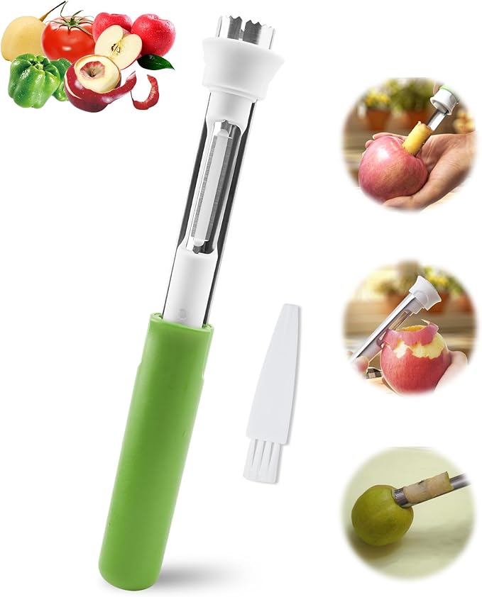 🍎 2-in-1 roestvrijstalen appelontpitter: fruitontpitter in één beweging! ✨